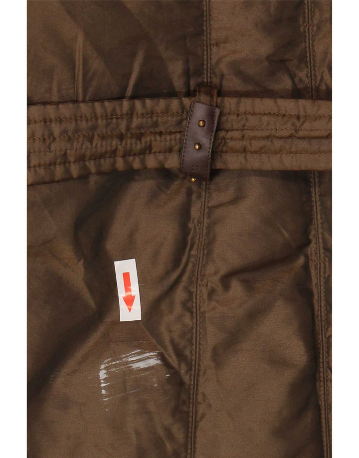 Giubbotto Imbottito Donna Trussardi Jeans IT 46 Large Kaki Poliammide