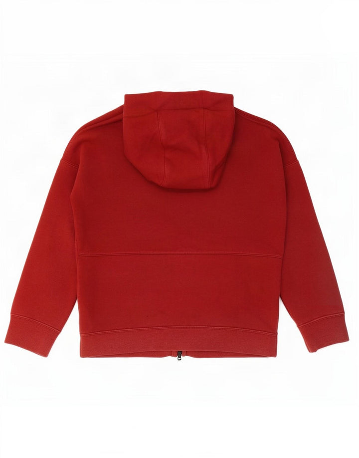 Felpa con cappuccio e zip Nike per ragazzi 10-11 anni in cotone rosso medio