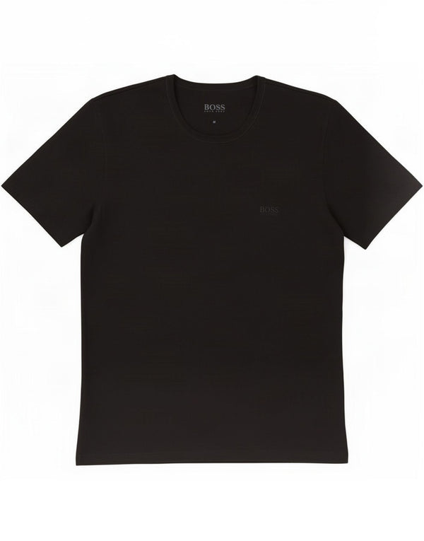 T-shirt da uomo Hugo Boss Top in cotone nero medio