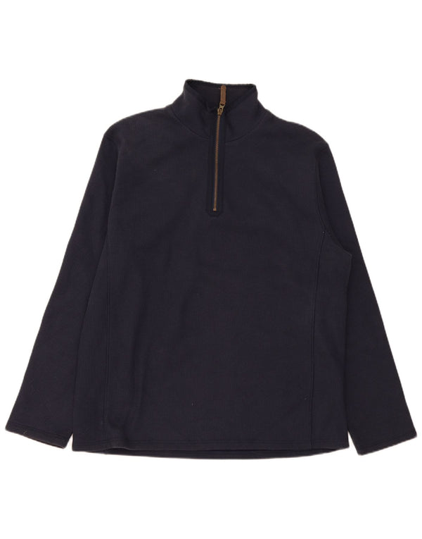 Mountain Warehouse Top da uomo con zip e collo in tuta sportiva grande blu navy