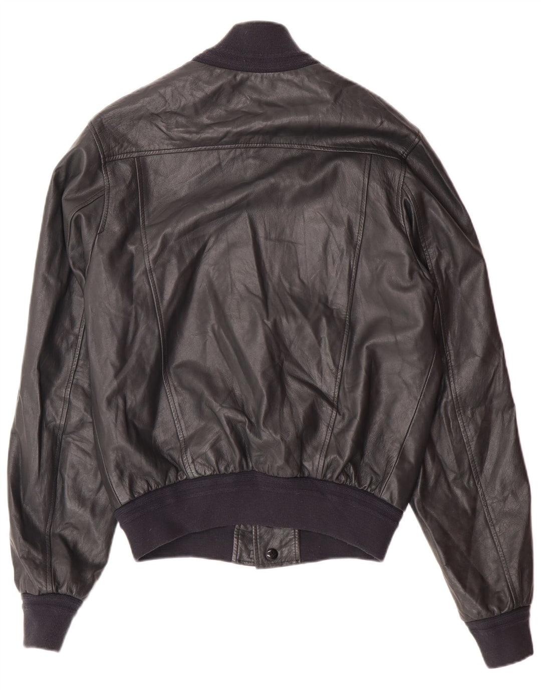 Giubbotto bomber in pelle da uomo vintage UK 36 piccola pelle grigia