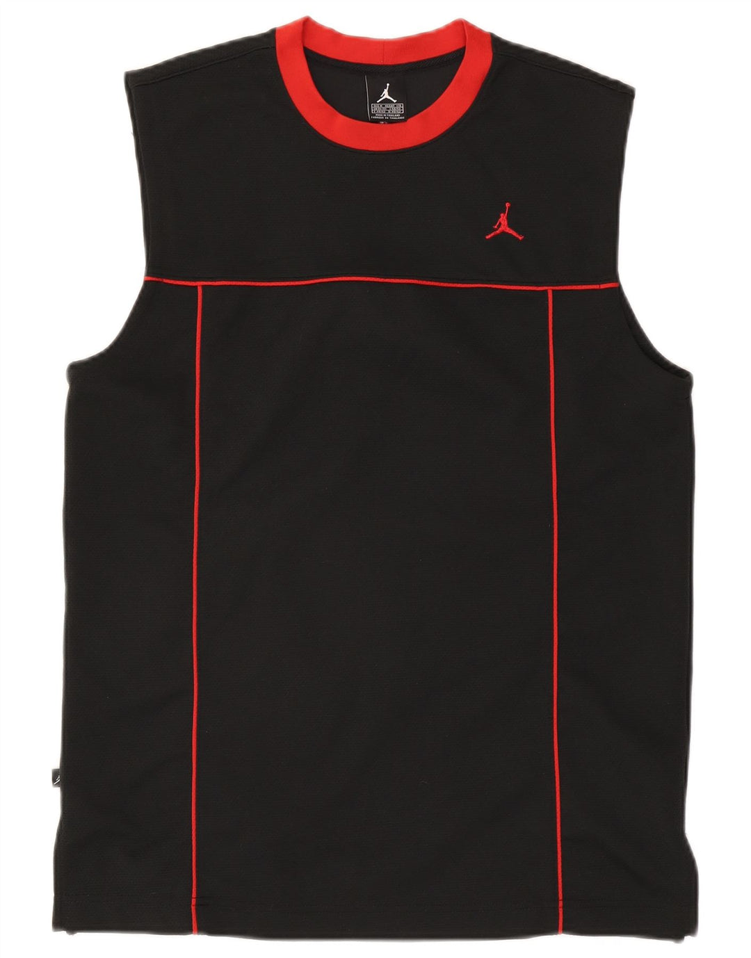 Canotta da uomo Jordan UK 39/41 Poliestere a righe nere medie