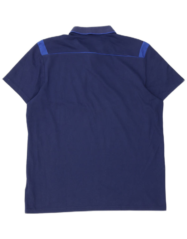 Polo Adidas Climalite da uomo XL in cotone blu navy