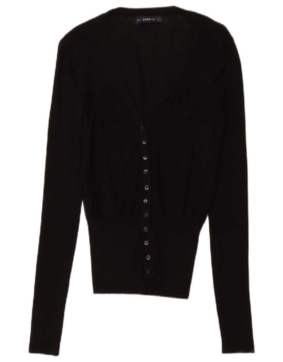 Maglione cardigan da donna Zara UK 12 viscosa nera media