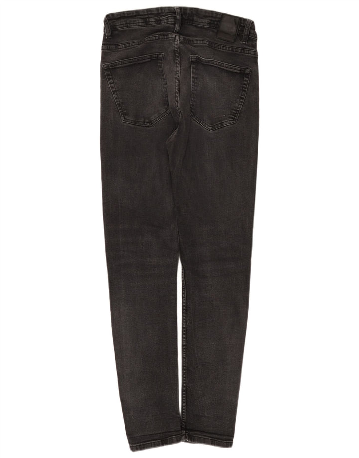 Jeans slim da donna Zara EU 42 Large W32 L29 cotone nero