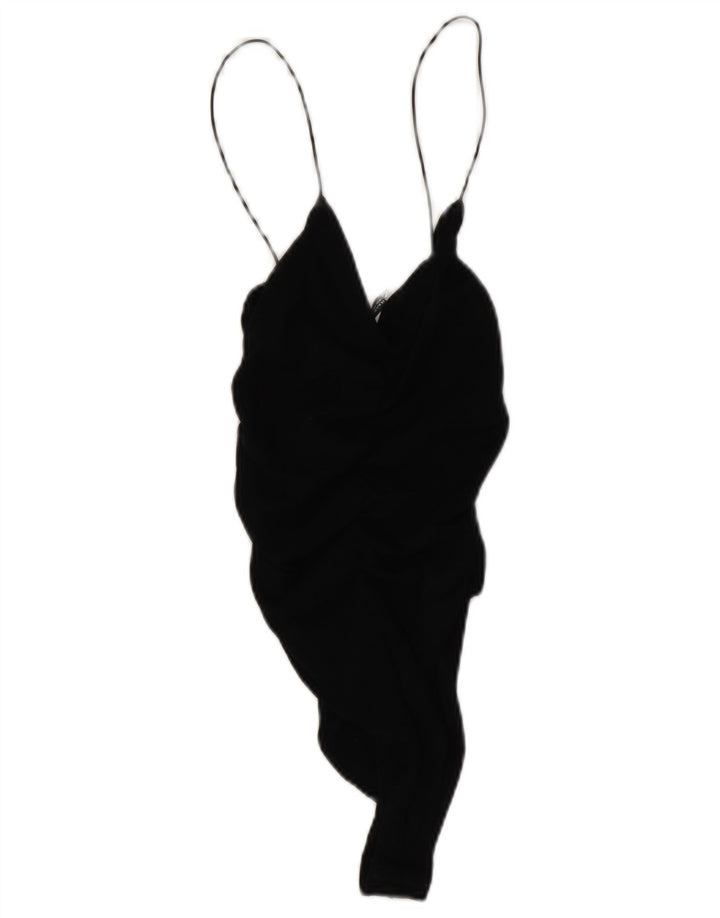 Mini abito sottoveste Zara da donna UK 12 medio nero