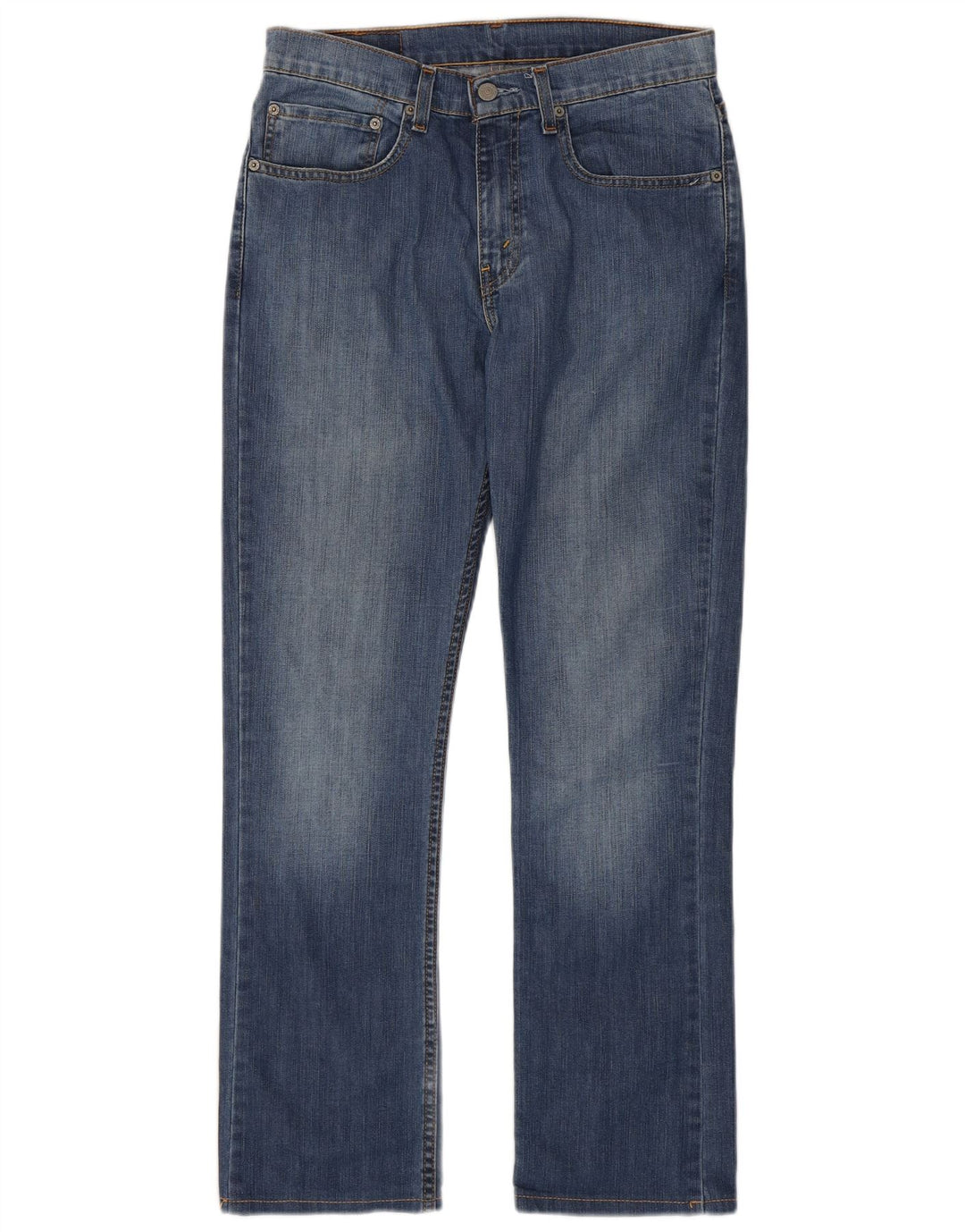 LEVI'S Mens Straight Jeans W31 L34 Blue Cotton