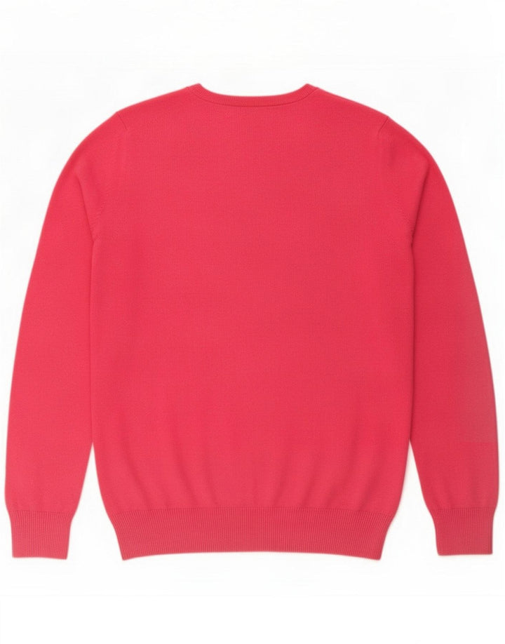 Reiss Maglione da uomo con scollo a V piccolo rosa