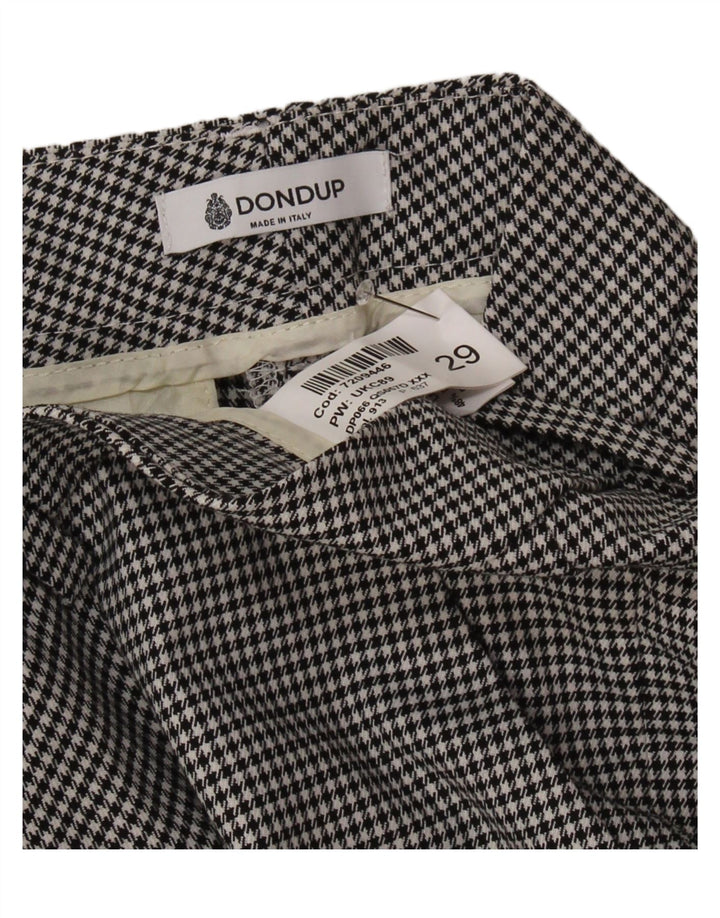 Pantaloni chino slim da donna Dondup W29 L26 acetato pied de poule nero
