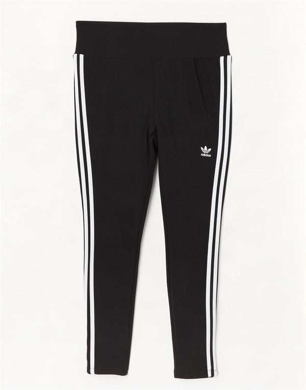 Leggings corti Adidas da donna UK 20/22 XL cotone nero