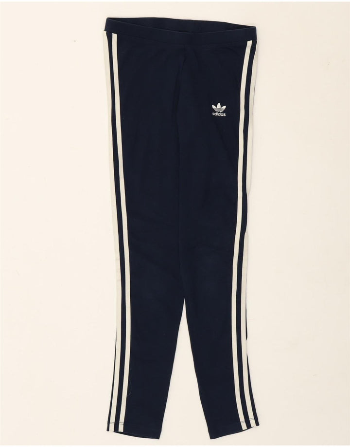 Leggings Adidas da donna UK 8 Small in cotone blu navy