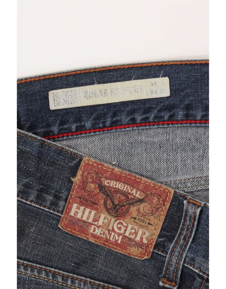 Jeans bootcut da uomo vestibilità regolare Tommy Hilfiger W36 L34 cotone blu