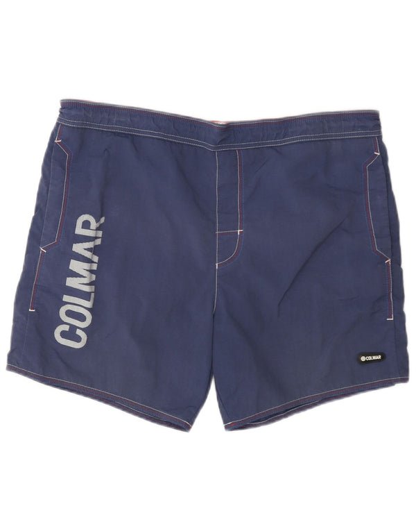 Colmar Mens Graphic Swimming Shorts IT 48 Medium Navy Blue Polyamide