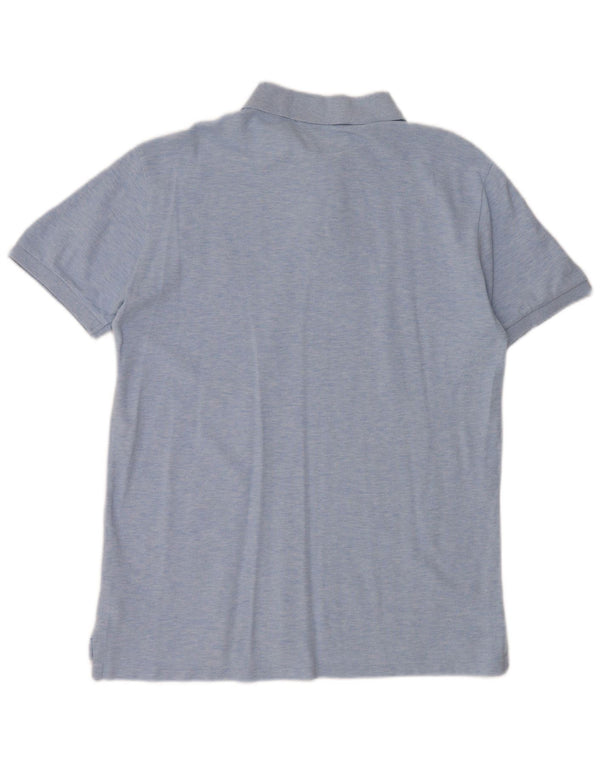 POLO RALPH LAUREN Polo da uomo slim fit grande in cotone chiazzato blu