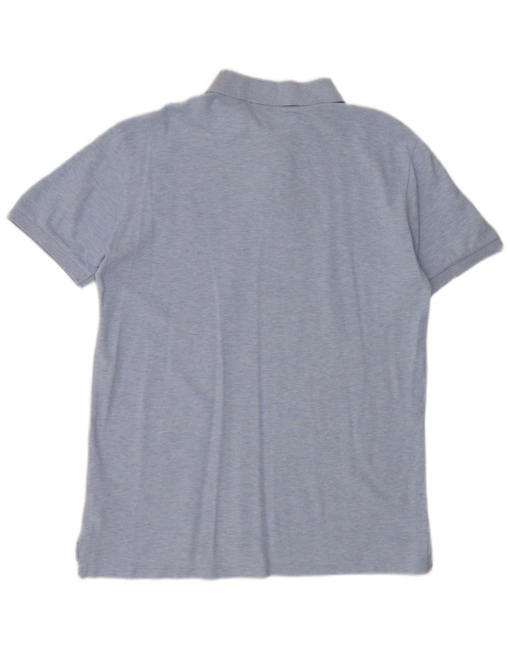 POLO RALPH LAUREN Polo da uomo slim fit grande in cotone chiazzato blu