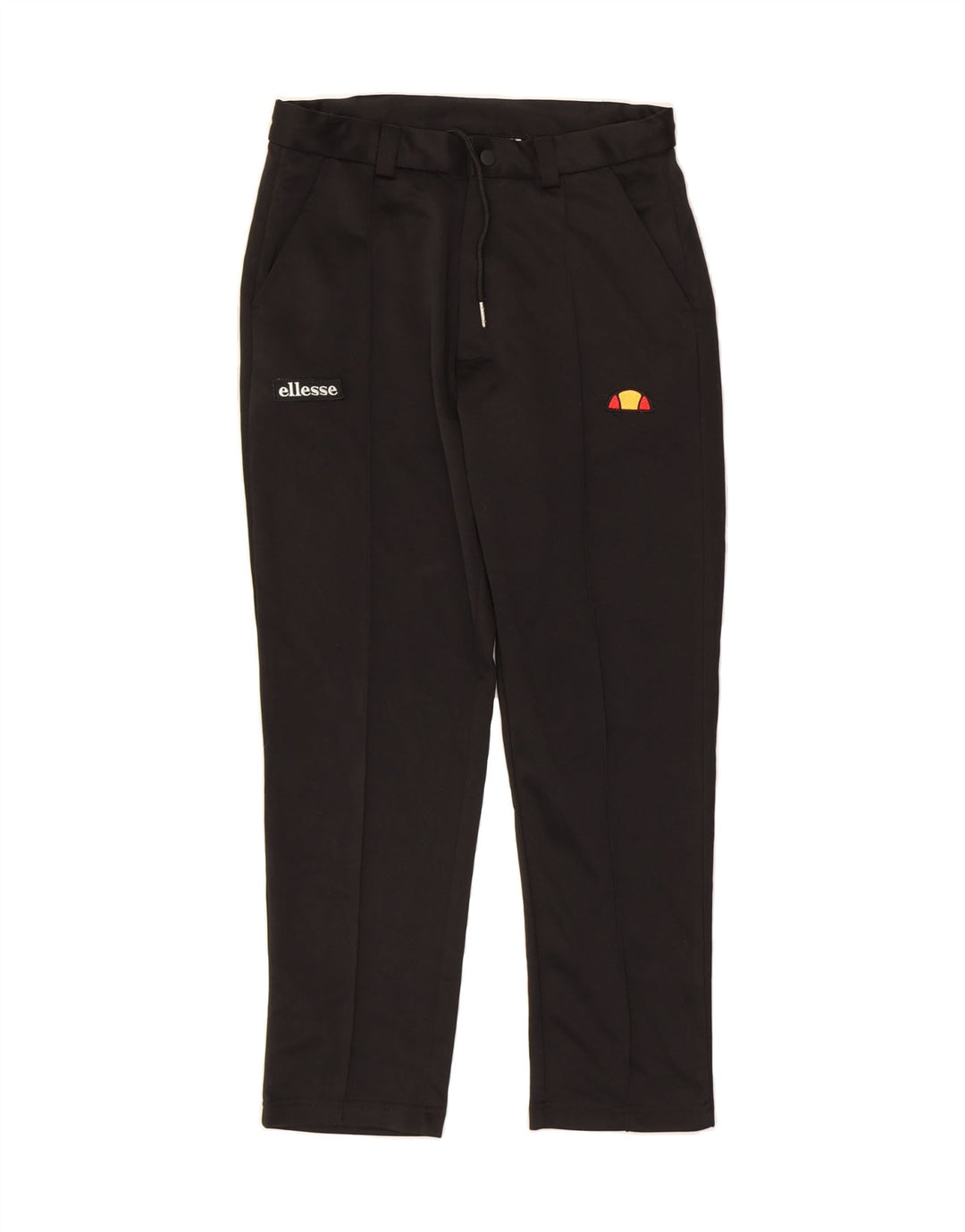 ELLESSE Womens Heritage Slim Chino Trousers Small W29 L27 Black Polyester Vintage Ellesse and Second-Hand Ellesse from Messina Hembry 