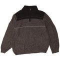 Maglione da uomo Dockers con zip e collo XL in acrilico color block grigio