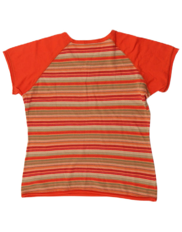 Arena Maglietta da donna Top UK 14 Large Orange Striped