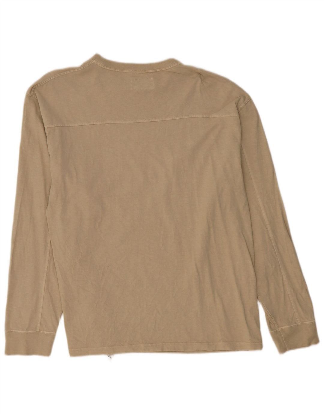 BOWERY Top grafico da uomo a maniche lunghe in cotone beige grande