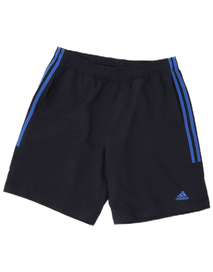 Pantaloncini sportivi da uomo Adidas Large blu navy in poliestere