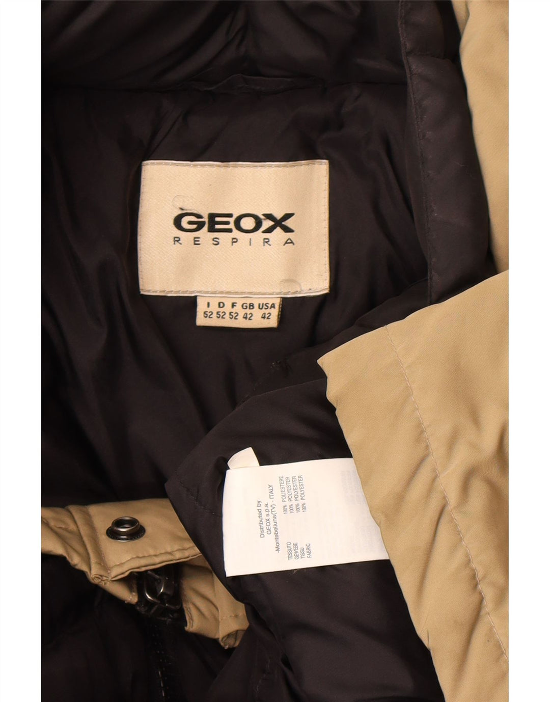 Giacca imbottita da uomo Geox UK 42 XL Poliestere beige