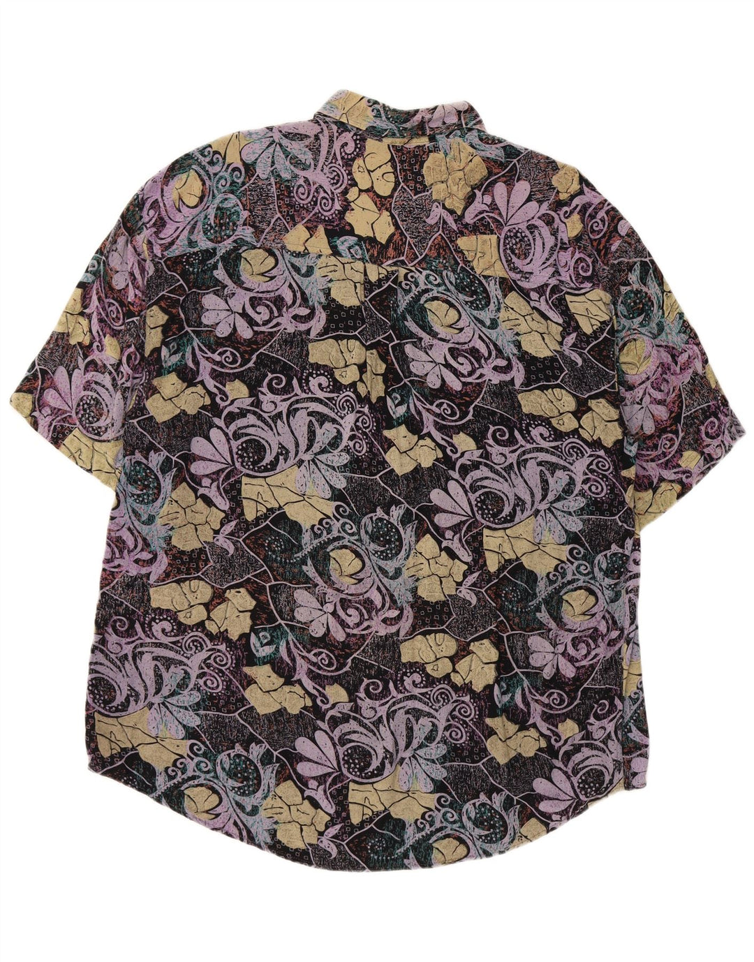 ORSO POETA Camicia Uomo Manica Corta 2XL Viscosa Paisley Multicolore