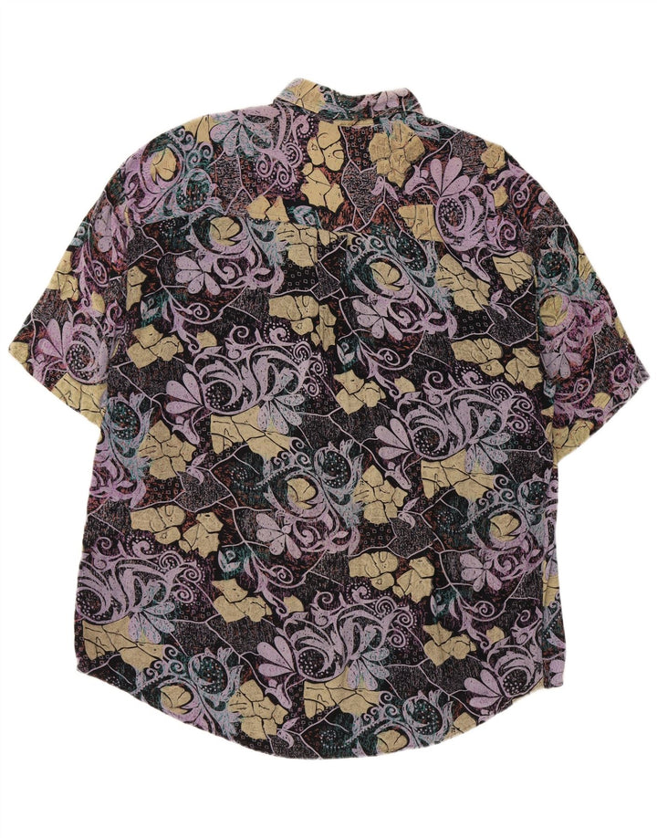 ORSO POETA Camicia Uomo Manica Corta 2XL Viscosa Paisley Multicolore