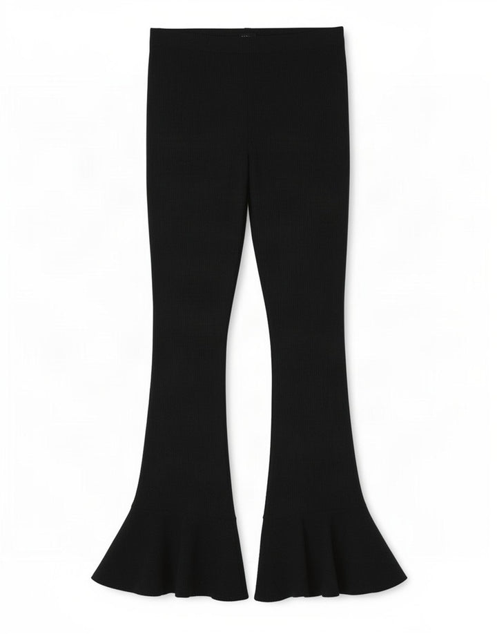 Pantaloni a zampa da donna Topshop UK 14 Large Poliestere nero