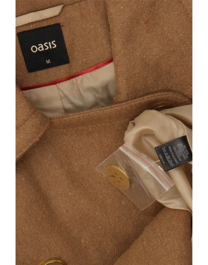Cappotto doppiopetto da donna Oasis UK 12 Lana beige medio