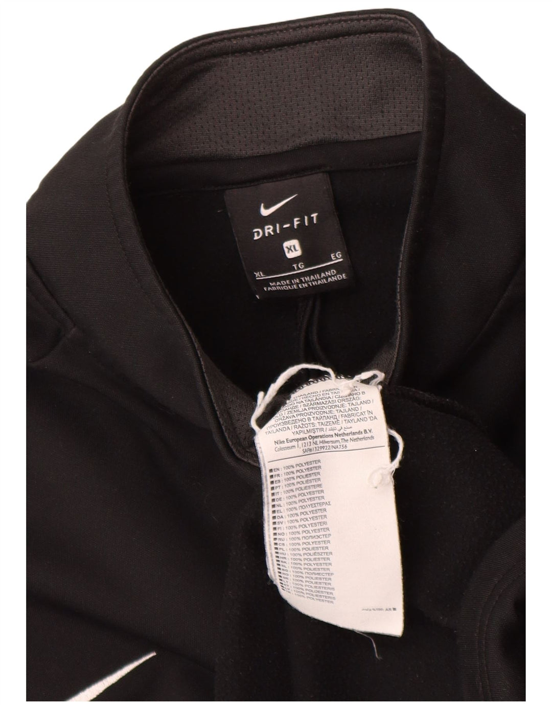 Top della tuta pullover con zip grafica Nike Dri Fit da uomo XL nera