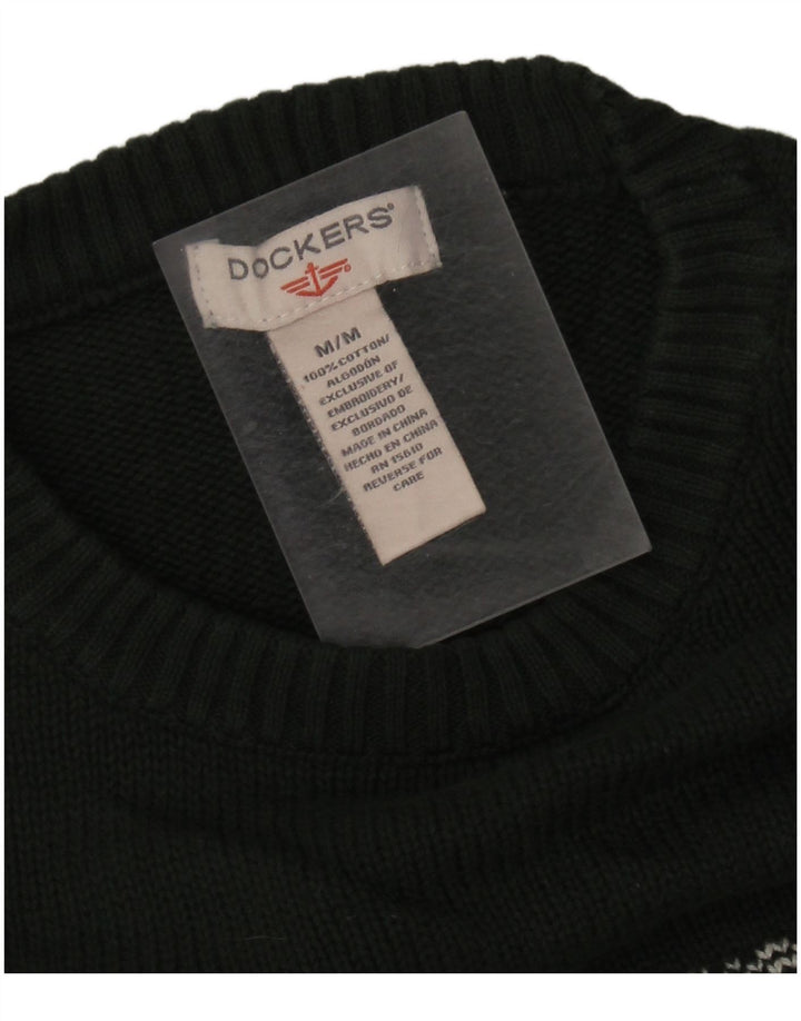 Maglione da uomo girocollo Dockers in cotone Fair Isle color kaki medio