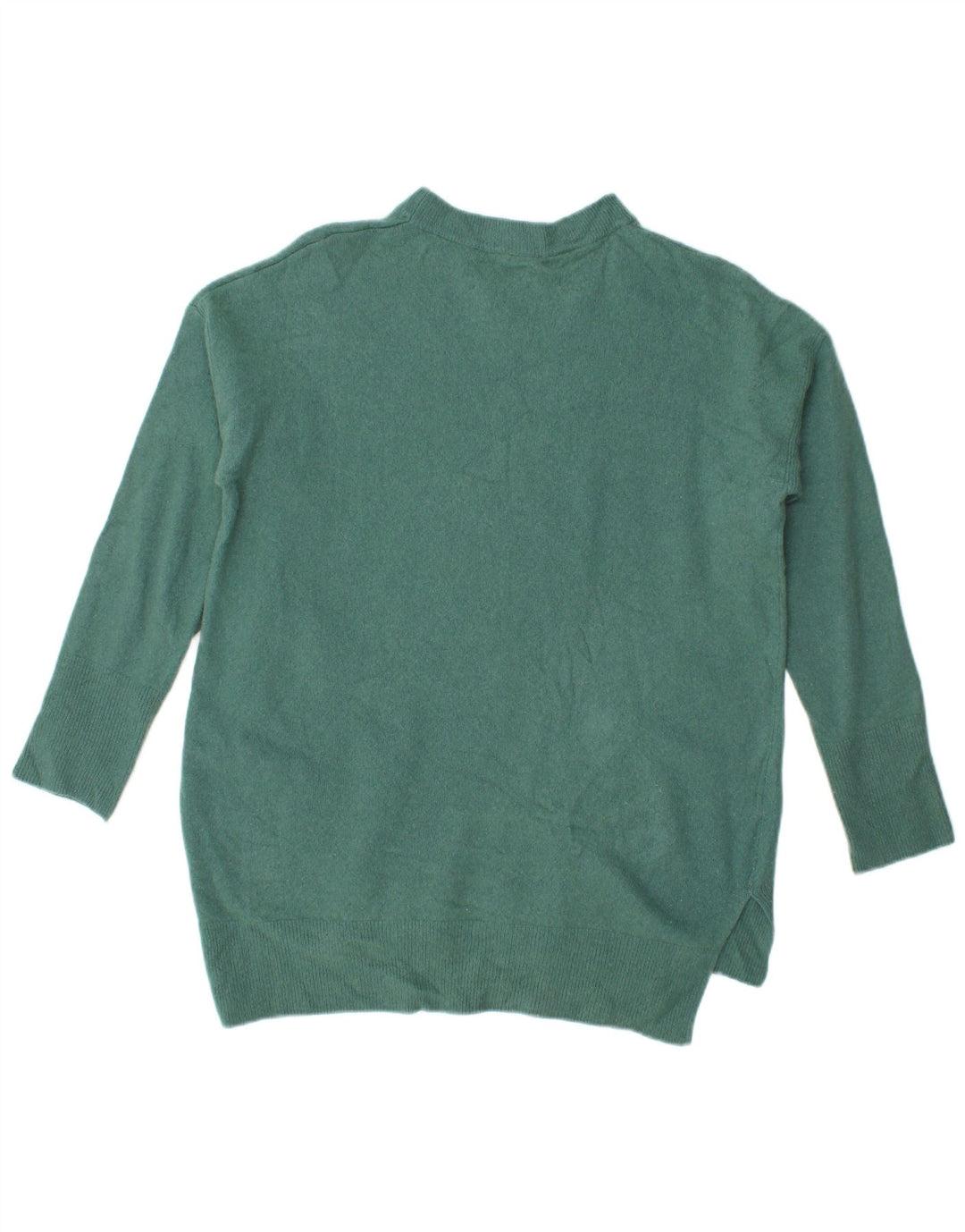 Maglione maglione girocollo oversize da donna Benetton UK 10 piccolo verde
