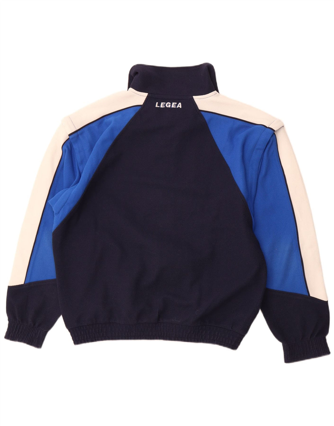 Giacca da ginnastica da uomo LEGEA XL in poliestere color block blu navy