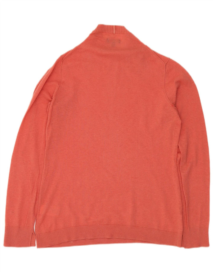 JIGSAW Maglione da donna con collo alto e maglione UK 12 Cashmere rosa medio