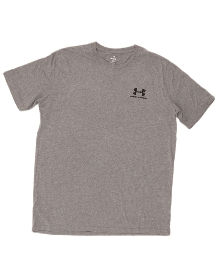 T-shirt da uomo Under Armour Top in cotone grigio medio