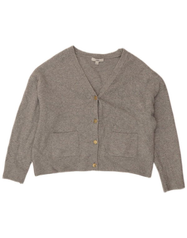 Maglione cardigan oversize da donna Marks & Spencer UK 14 Grigio medio