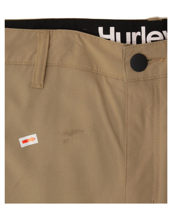 HURLEY Mens Chino Shorts W34 Large  Beige Polyester Vintage Hurley and Second-Hand Hurley from Messina Hembry 