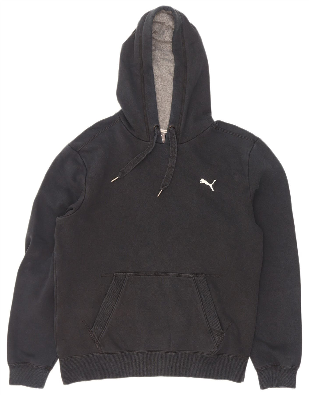 Felpa con cappuccio da uomo Puma media cotone nero