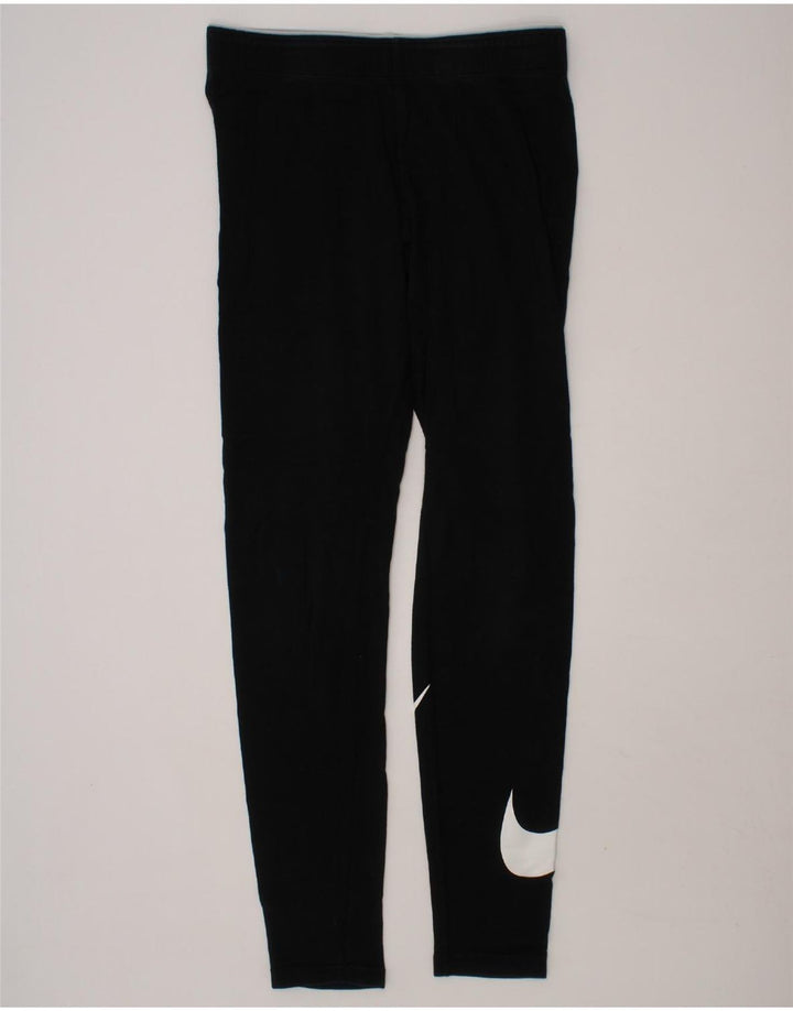 NIKE Womens Graphic Leggings UK 8 Small  Black Vintage Nike and Second-Hand Nike from Messina Hembry 