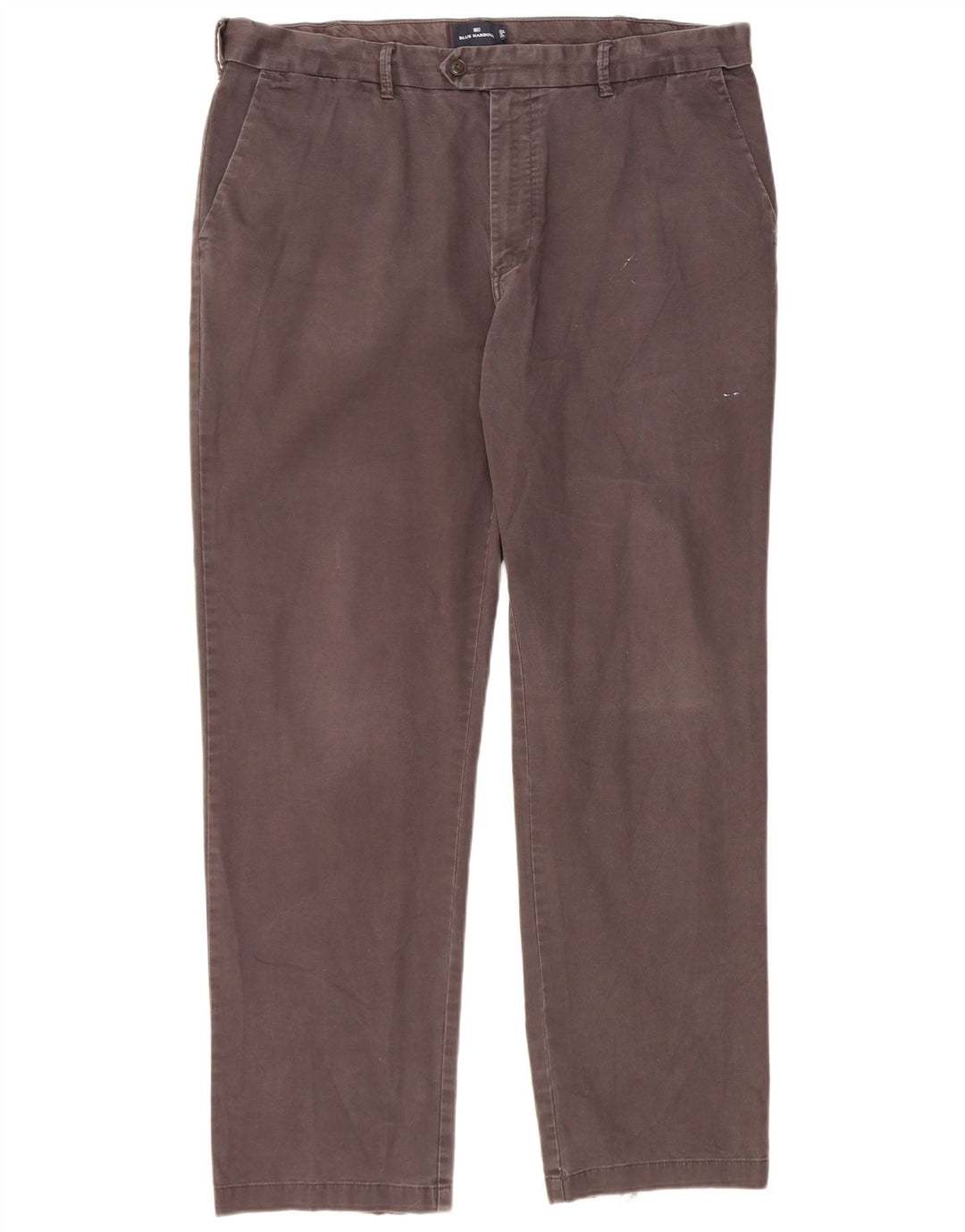 Pantaloni da abito dritti Marks & Spencer da uomo blu Harbour W40 L33 marroni