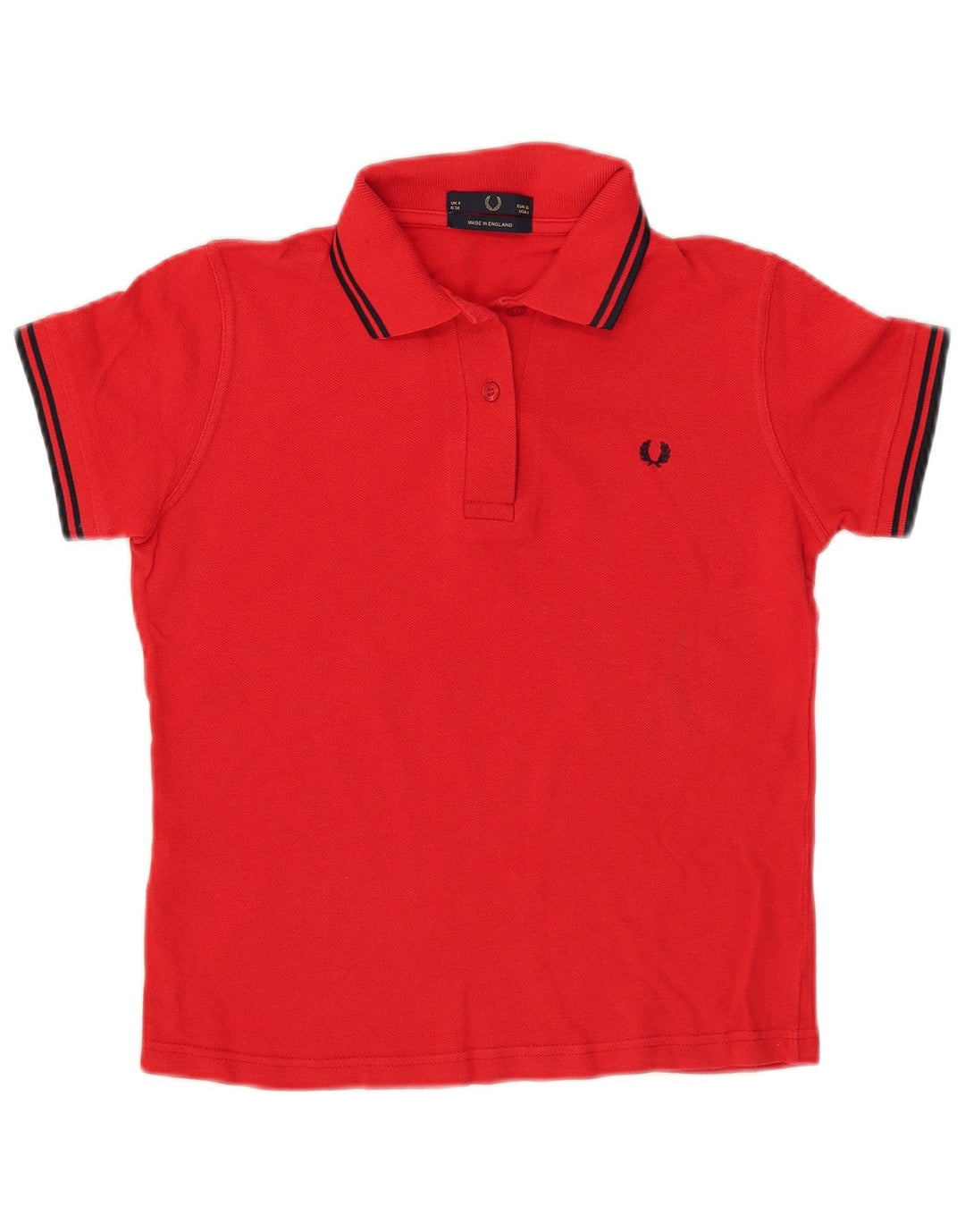 Polo corta da donna Fred Perry UK 8 piccola rossa in cotone