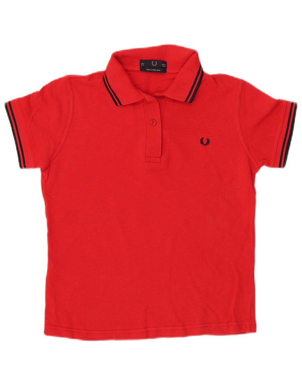 Polo corta da donna Fred Perry UK 8 piccola rossa in cotone