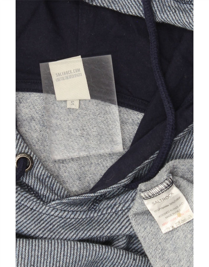 Maglione con cappuccio da uomo Saltrock piccolo poliestere gessato blu