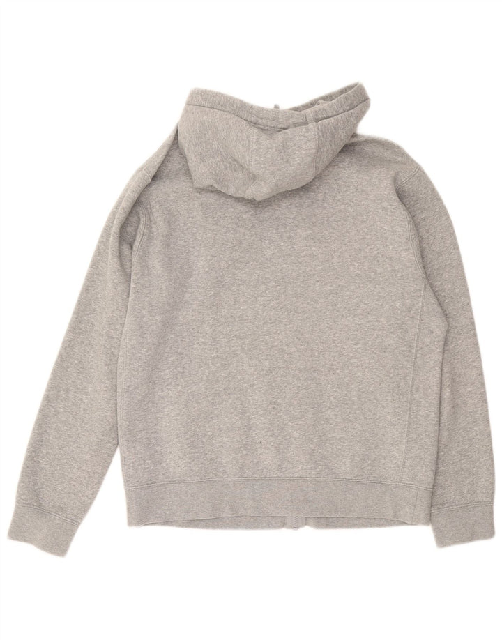 Maglione con cappuccio e zip da uomo NIKE in cotone grigio medio