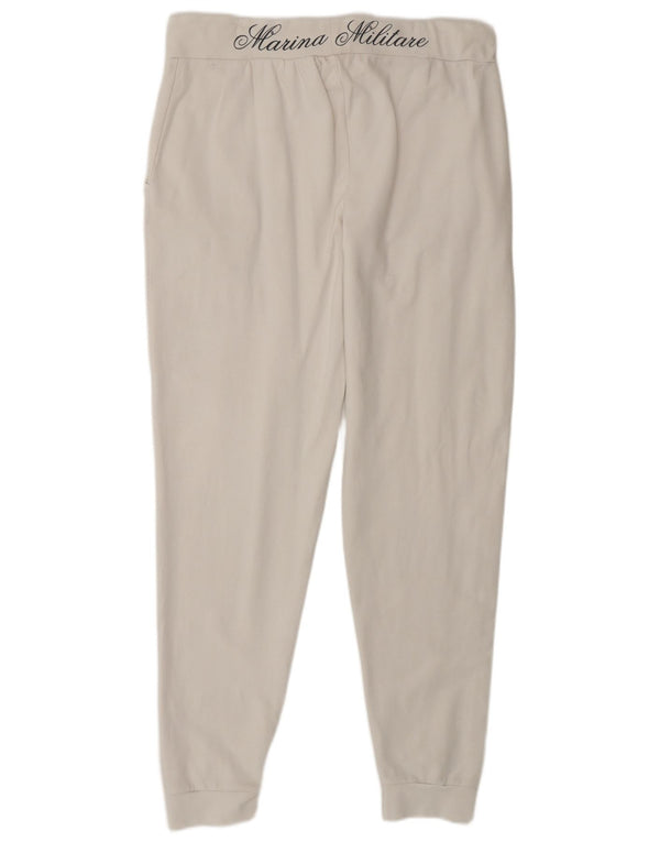 MARINA MILITARE Pantaloni da tuta da donna Joggers UK 16 Large Bianco
