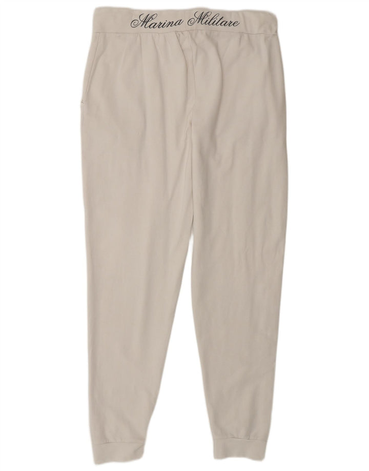 MARINA MILITARE Pantaloni da tuta da donna Joggers UK 16 Large Bianco