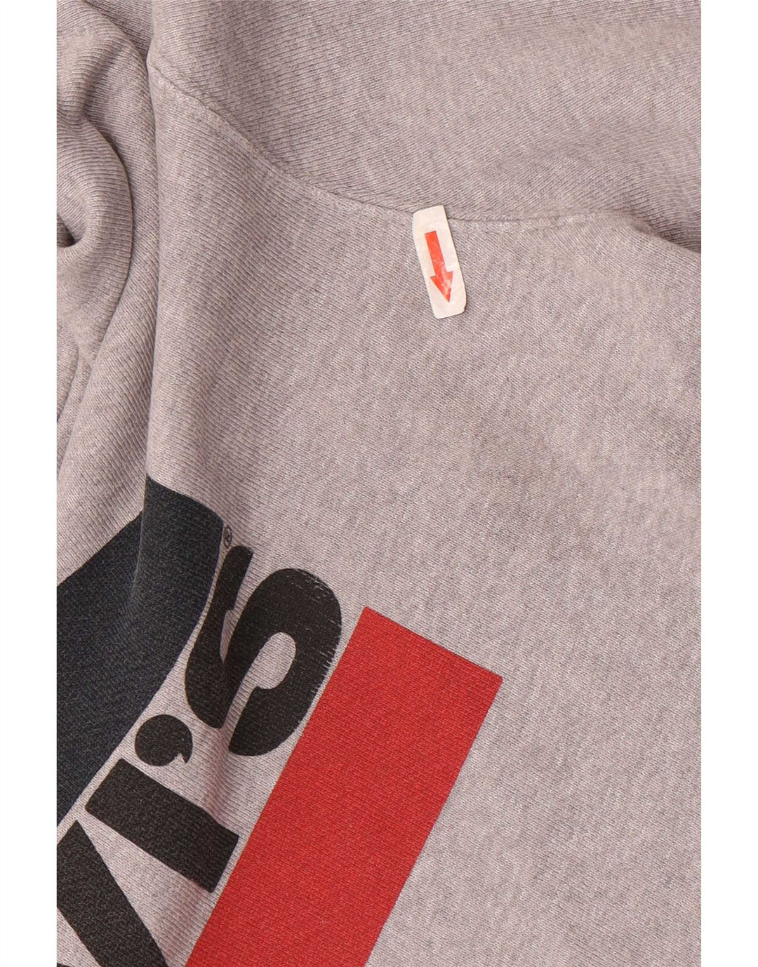 Maglione con cappuccio grafico da uomo Levi's Large in cotone grigio
