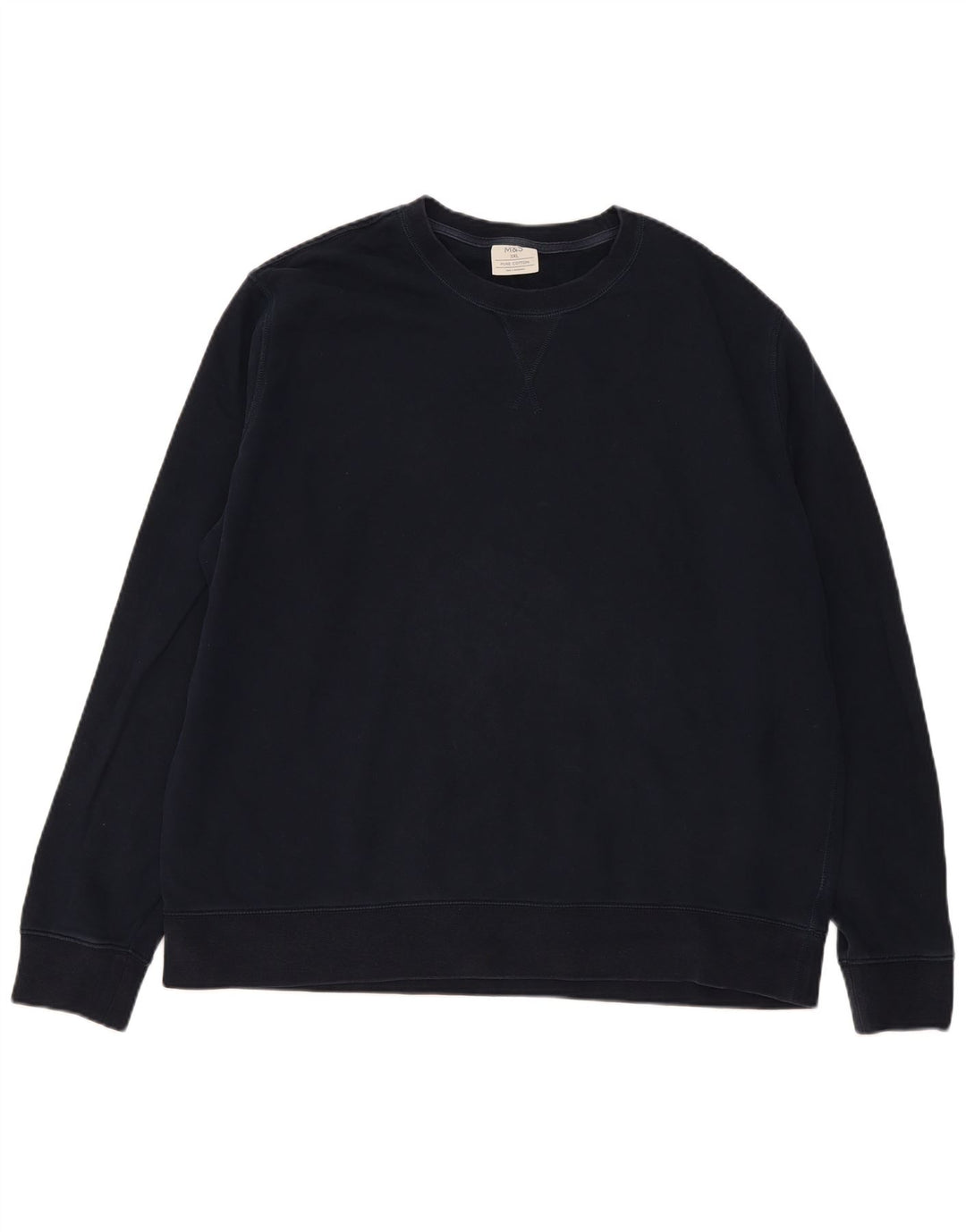 Felpa Marks & Spencer da uomo vestibilità regolare 3XL cotone blu navy