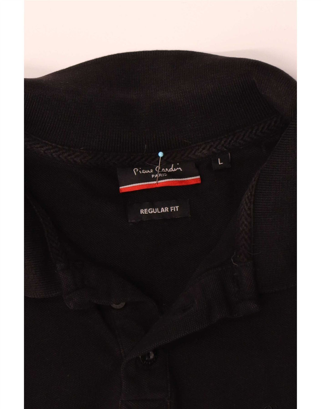 Polo da uomo vestibilità regolare Pierre Cardin grande cotone nero
