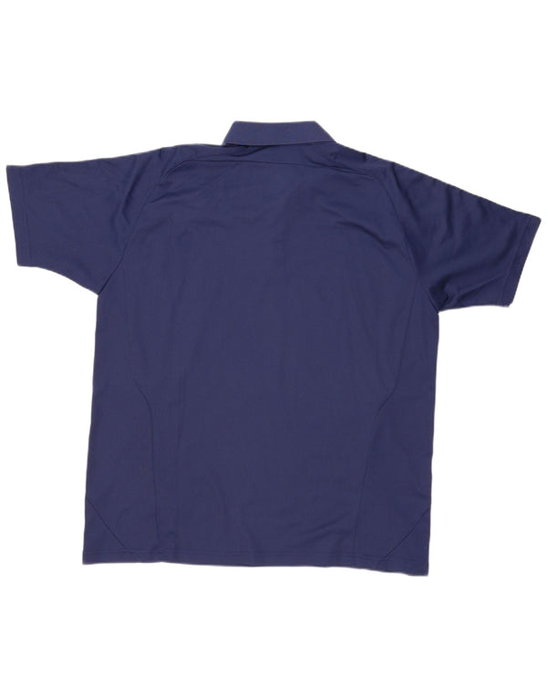 Polo Adidas Climalite da uomo UK 48/50 XL poliestere blu navy